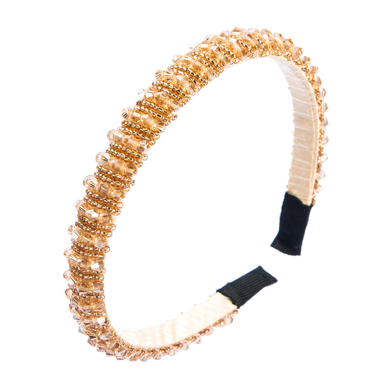 Washing Face Hair Band Thin Edge Handmade String Crystal Headband Fashion Hair Accessories Simple Hair Band - V.I.P Digital Presence