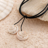 Beach Vacation Conch Shell Tassel Necklace Versatile Countryside Wax Thread Necklace Accessories - V.I.P Digital Presence