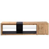 ModernTV stand suitable for TVs under 80 inches, media console with multifunctional storage, and LED lights - V.I.P Digital Presence