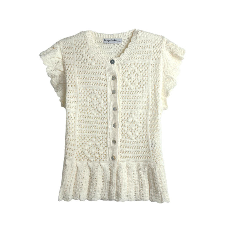 Spring New  Style Round Neck Solid Color Women's Unique Design Knitwear - V.I.P Digital Presence