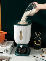 Measuring rice bucket 20 catties insect-proof and moisture-proof rice storage bucket household rice jar press out rice plastic r - V.I.P Digital Presence