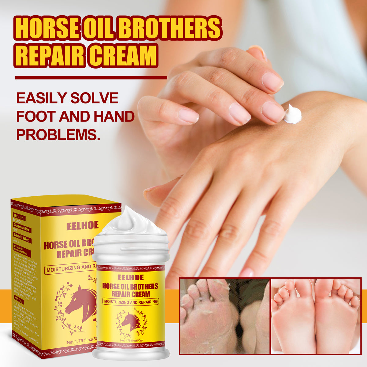 Horse Oil Hand And Foot Repair Cream, Chapped Skin Care Moisturizing And Anti-Peeling Repair Cream - V.I.P Digital Presence