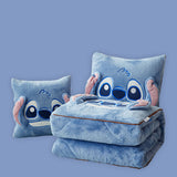 Double sided Arctic fleece pillow with embroidered fabric, dual-use office car nap blanket cushion - V.I.P Digital Presence