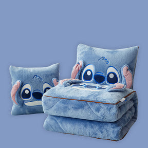Double sided Arctic fleece pillow with embroidered fabric, dual-use office car nap blanket cushion - V.I.P Digital Presence