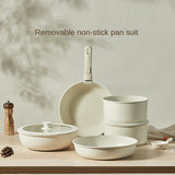 Detachable cookware set, pot, wheat rice stone, flat bottomed pan, non stick pan, frying pan, household handle - V.I.P Digital Presence
