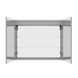 36 x 30 inch Medicine Cabinet with LED Vanity Mirror Anti-Fog  Recessed or Surface Mount Waterproof DimmableAluminum 3000K~6000K Lighted Double Door Bathroom Cabinet with Touch Switch - V.I.P Digital Presence