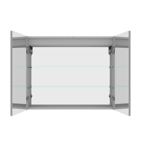 36 x 30 inch Medicine Cabinet with LED Vanity Mirror Anti-Fog  Recessed or Surface Mount Waterproof DimmableAluminum 3000K~6000K Lighted Double Door Bathroom Cabinet with Touch Switch - V.I.P Digital Presence