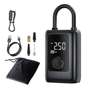 150PSI Rechargeable Electric Tire Pump with Light & LCD: for cars, bikes - V.I.P Digital Presence