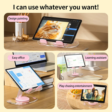 Multi functional adjustable lifting creative mobile phone support stand, desktop live streaming 360 ° rotating tablet stand, universal - V.I.P Digital Presence