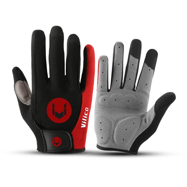 Men and women outdoor cycling windproof and cold proof motorcycle electric bike full finger touch screen anti slip gloves - V.I.P Digital Presence