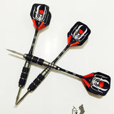 3 dardos con punta de acero niquelado de alta calidad. 