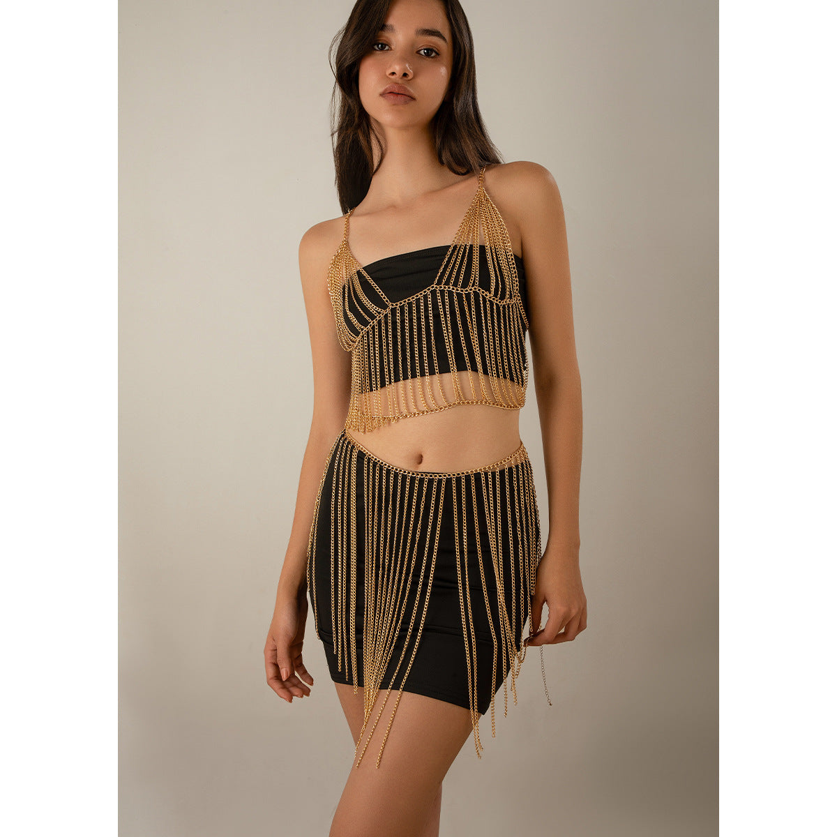 Sexy Multi layer Chain Tassel Body Chain Street Photography Personalized Nightclub Style Performance Clothing Accessories - V.I.P Digital Presence