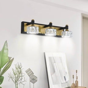 LED 3-Light Modern Crystal Bathroom Vanity Light Over Mirror Bath Wall Lighting Fixtures - V.I.P Digital Presence