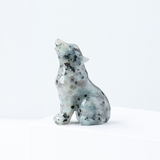 Natural crystal wolf cub carving piece, crystal animal raw stone, mineral specimen, home decoration ornament - V.I.P Digital Presence
