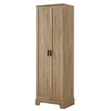 Storage Cabinet with Two Doors for Bathroom, Office, Adjustable Shelf, MDF Board, Brown - V.I.P Digital Presence
