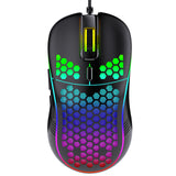 Wired gaming mouse with hollow holes and glowing light lightweight gaming mouse for esports - V.I.P Digital Presence