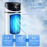 Six - speed timed silent AC cooling fan, new mini portable AC, USB air cooler, bladeless electric fan. - V.I.P Digital Presence