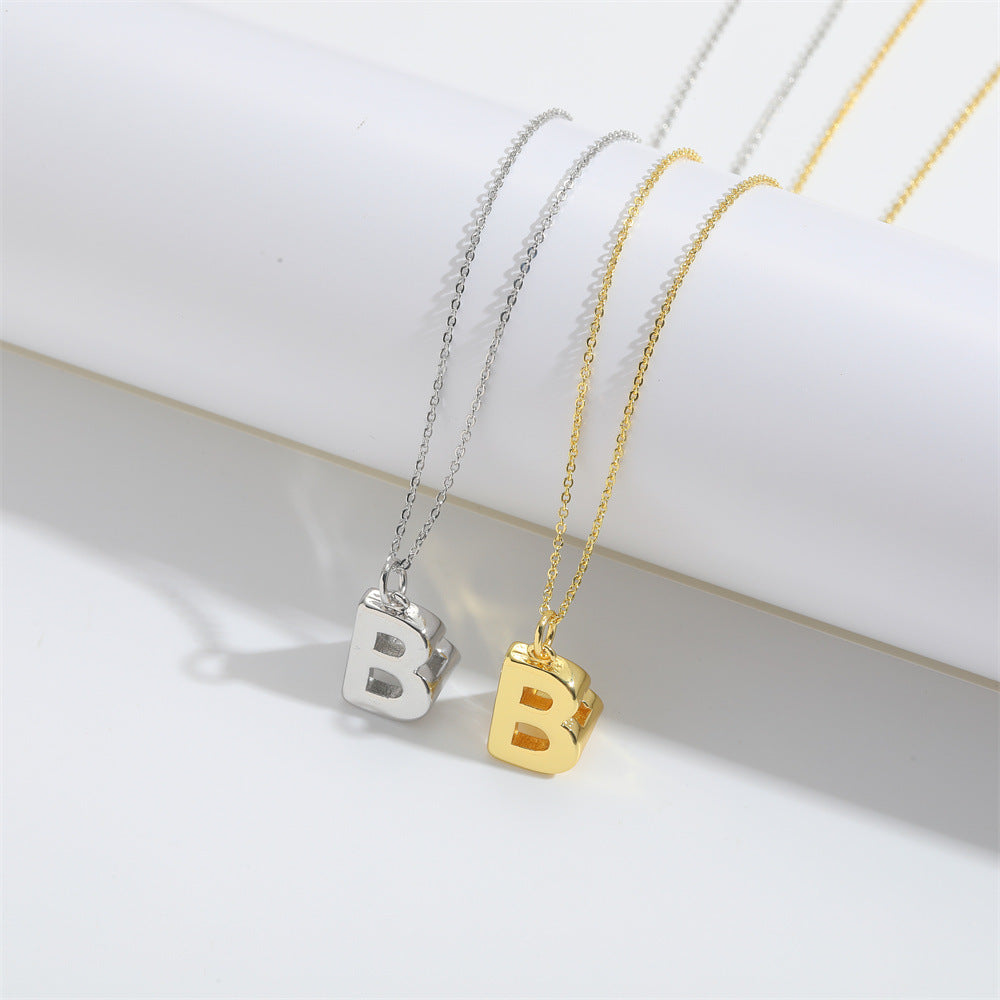 Roman retro flag design pendant necklace for women's collarbone chain - V.I.P Digital Presence
