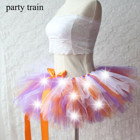 Arrival Women Tulle Tutu Skirt Sexy Mini Fancy Adult Petticoat Fluffy Yarn Ballet Dance Halloween Led Light Up - V.I.P Digital Presence