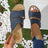 Fish Mouth Thick Bottom Slope with Beach One Line Velcro Summer Leaky Toe Beach Sandals Female - V.I.P Digital Presence
