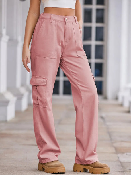 Straight Denim Cargo Pants - V.I.P Digital Presence