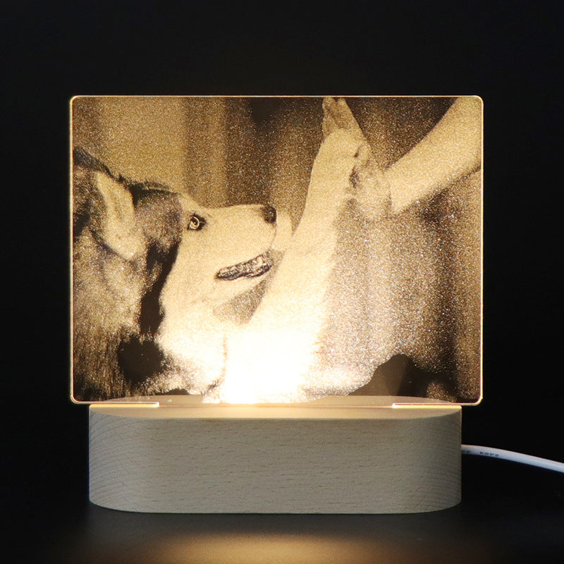 3D Image Internal Carving Laser Acrylic Bedhead Nightlight Plug in - V.I.P Digital Presence