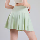 Tennis skirt women's yoga white badminton pleated skirt quick drying anti glare half skirt - V.I.P Digital Presence