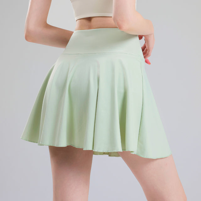 Tennis skirt women's yoga white badminton pleated skirt quick drying anti glare half skirt - V.I.P Digital Presence