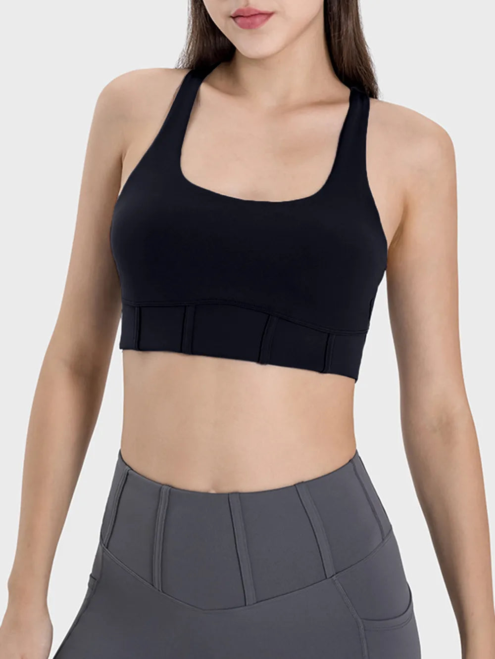 Square Neck Wide Strap Active Tank - V.I.P Digital Presence