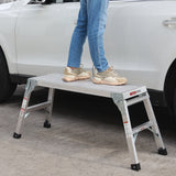 Work Platform Aluminum Portable Bench Folding Ladder ANSI Capacity 225 LBS 40" - V.I.P Digital Presence