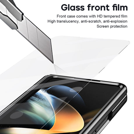 Suitable for Samsung zfold 5 phone case FOLD4 folding official pen slot case film integrated all inclusive anti fall protective case - V.I.P Digital Presence