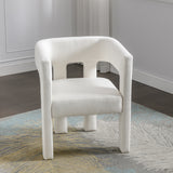 Contemporary Designed Fabric Upholstered Accent Chair Dining Chair for Living Room, Bedroom, Dining Room, Beige - V.I.P Digital Presence