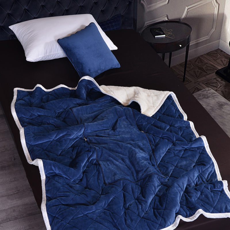 Manta de franela 2 en 1 para sofá de coche, cojín lumbar, manta de aire acondicionado, edredón de retazos plegable, ropa de cama