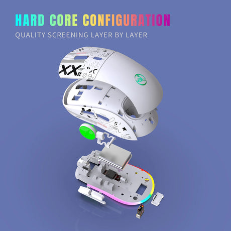 hxsj T90 2.4G Wireless Mechanical Mouse RGB Gaming Mouse Ergonomic 10 Million Keystroke 3600DPI Mouse 11 RGB Lighting Modes Mice - V.I.P Digital Presence