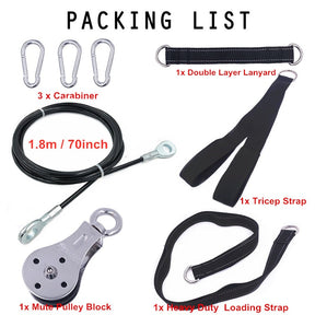 Fitness DIY Pulley Cable Machine Attachment System Arm Biceps Triceps Blaster Hand Strength Trainning Home Gym Workout Equipment - V.I.P Digital Presence