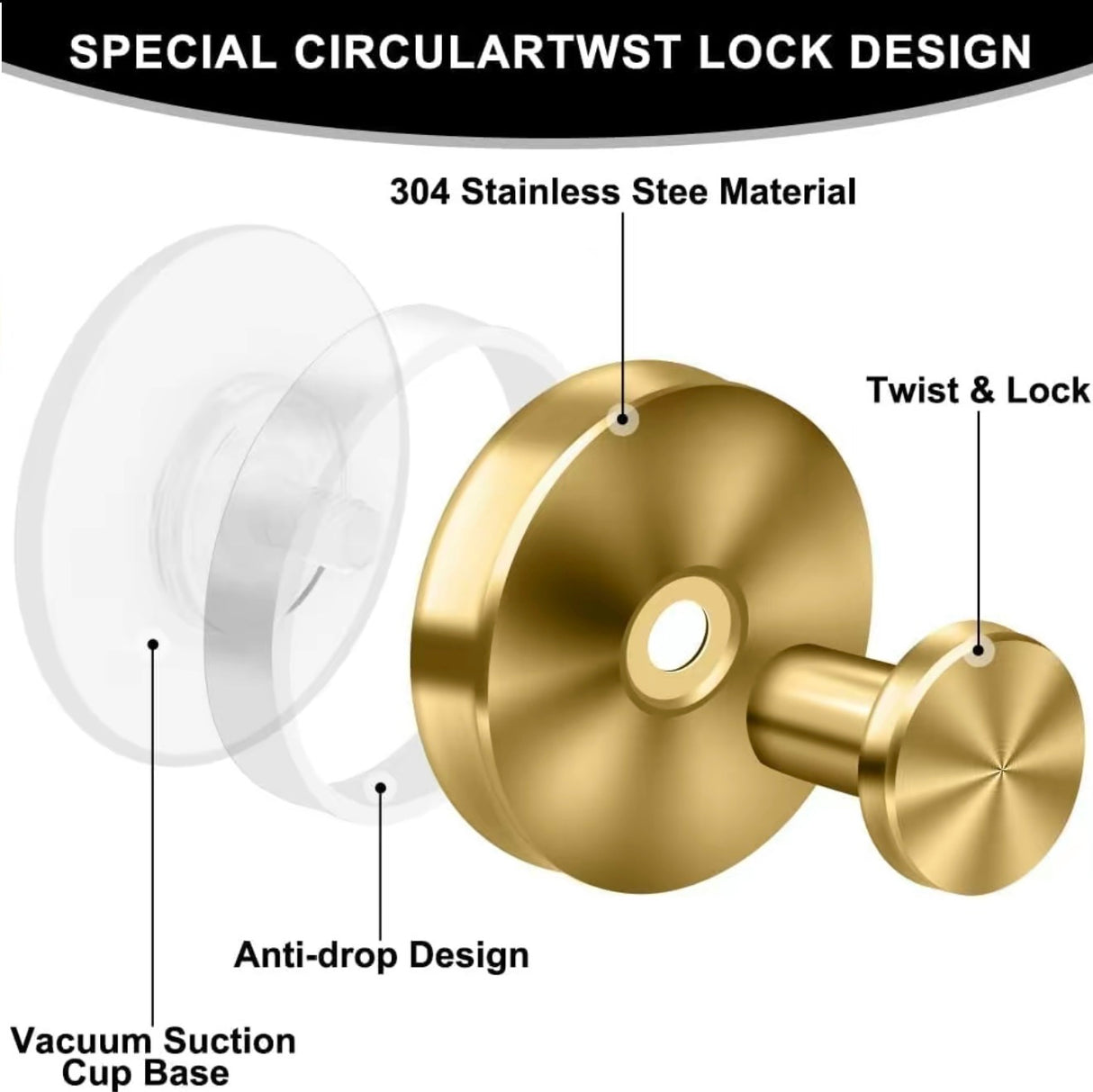AquaGrip Suction Hooks