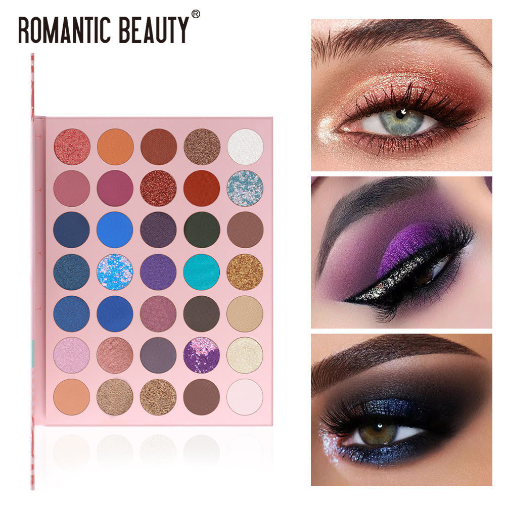 Romantic Beauty 35 Color Multi Color One Multi Purpose Eye Shadow Color Makeup Disk Pearl Matte Eye Shadow - V.I.P Digital Presence