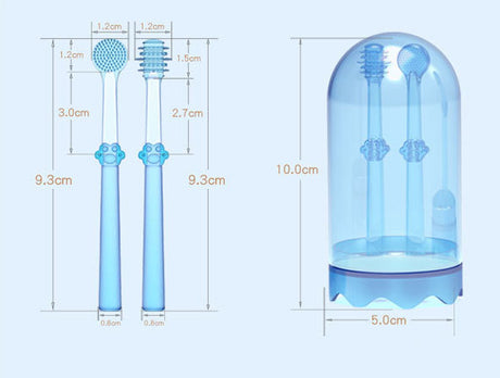 Baby Toothbrush Tongue Coating Baby Teeth Deciduous Teeth Silicone Newborn Early Brush - V.I.P Digital Presence