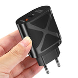 LED luminous PD20W+QC3.0 4A mobile phone charger fast charging dual port fast charging head - V.I.P Digital Presence
