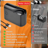 Electric Knife Sharpener, Professional Knife Sharpener for Home, Stages for Kitchen Knives Quick Sharpening & Polishing - V.I.P Digital Presence