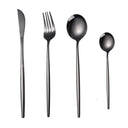 Portuguese Stainless Steel Knife Fork Spoon Golden Steak Knife Fork Set Four-Piece Tableware Set - V.I.P Digital Presence