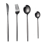 Portuguese Stainless Steel Knife Fork Spoon Golden Steak Knife Fork Set Four-Piece Tableware Set - V.I.P Digital Presence