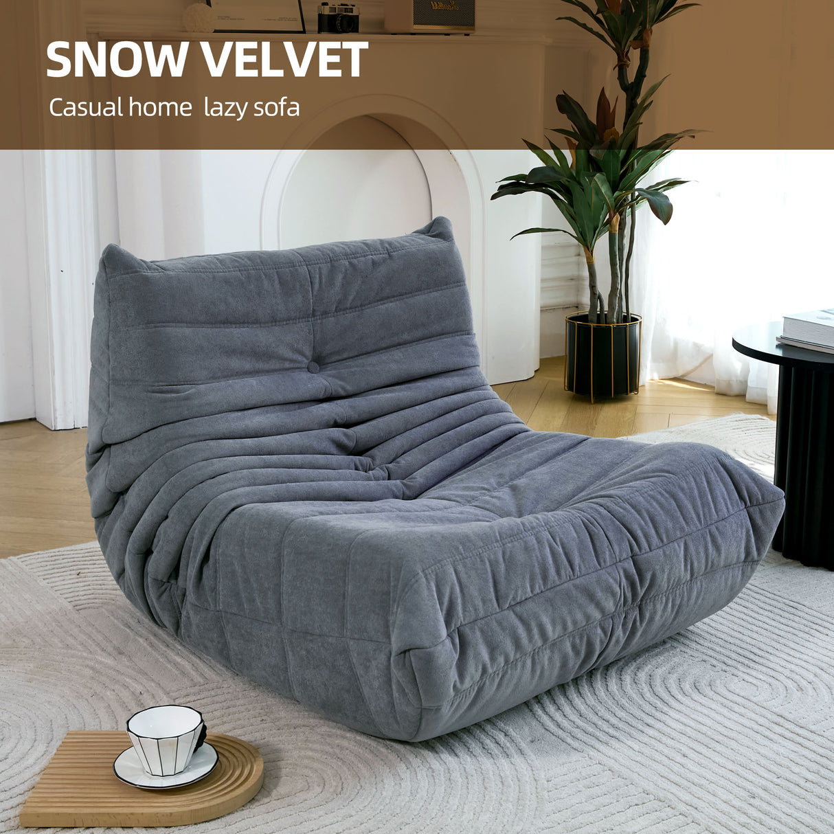 Floor sofa Bean Bag Chair for Adults Fireside Bean Bag Lounger Memory Foam Chair for Home, office, Apartment or Gaming Venue - V.I.P Digital Presence