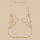 Exaggerated pearl chain bikini bra body chain sexy and fashionable body chain - V.I.P Digital Presence