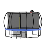 12FT Recreational Kids Trampoline with Safety Enclosure Net & Ladder, Outdoor Recreational Trampolines - V.I.P Digital Presence
