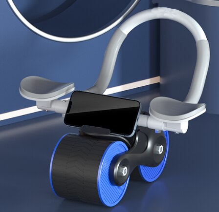 New Design Indoor Home Exercise Flat Elbow Supporter 2 Wheel Ab Trainer Automatic Rebound Abdominal Wheel Roller - V.I.P Digital Presence