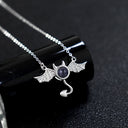 100 languages I love you, projection necklace, female demon, niche European and American design, collarbone chain jewelry - V.I.P Digital Presence