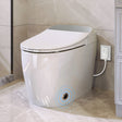 Heated seat intelligent toilet, integrated toilet, automatic flushing water tank toilet, with foot sensor flushing, white night - V.I.P Digital Presence