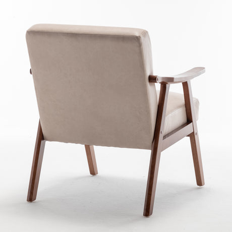 Solid wood frame living room chair, accent chair with thick backrest, casual chair Indoo - V.I.P Digital Presence