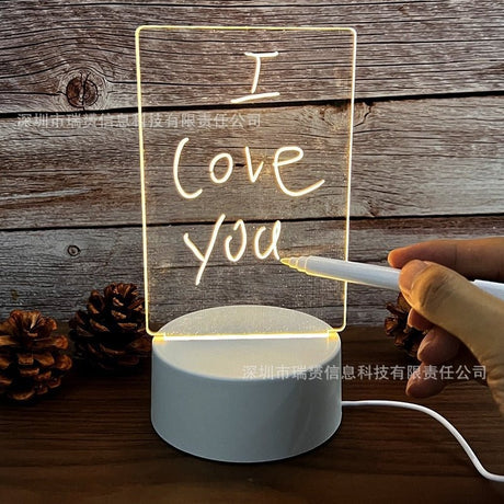 Take Down Notes And Light Up Your Space Transparent Luminous Acrylic Noteboard - V.I.P Digital Presence